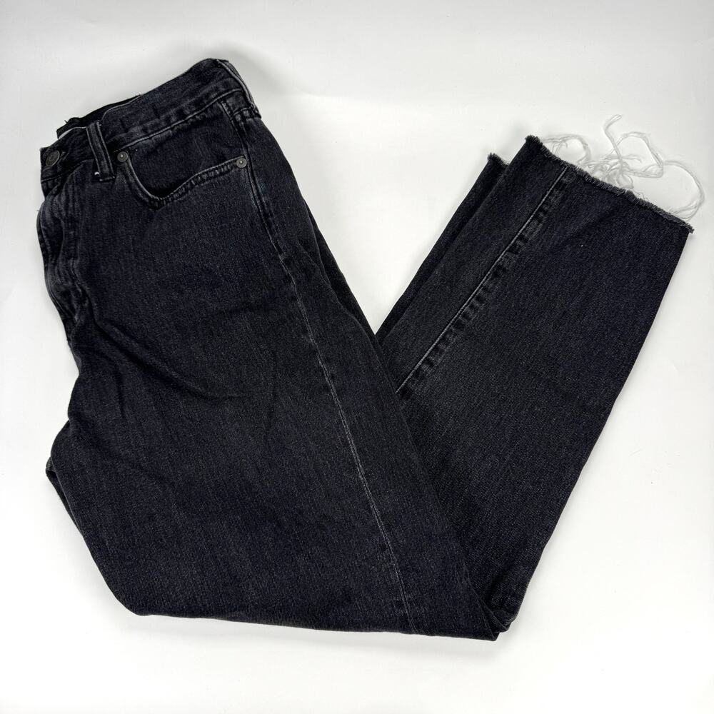 Madewell Black High Rise 'The Perfect Summer Jean' Straight Leg Jeans Size 28